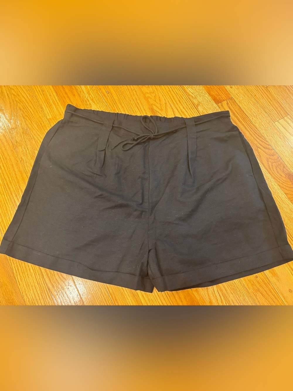 Primark Black Women's Drawstring Bermuda Shorts